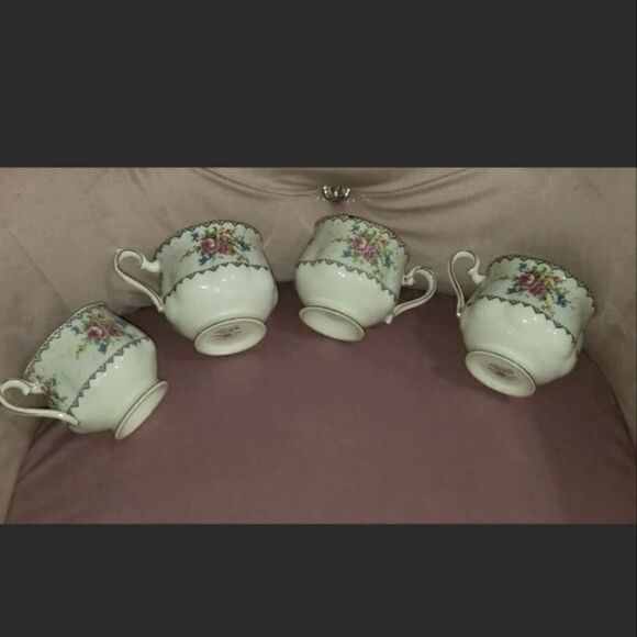 Royal Albert Petit Point Bone China Tea Cups  England estate sale find - Picture 1 of 9